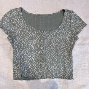 Brandy Melville John Galt Sage Green Zelly Top